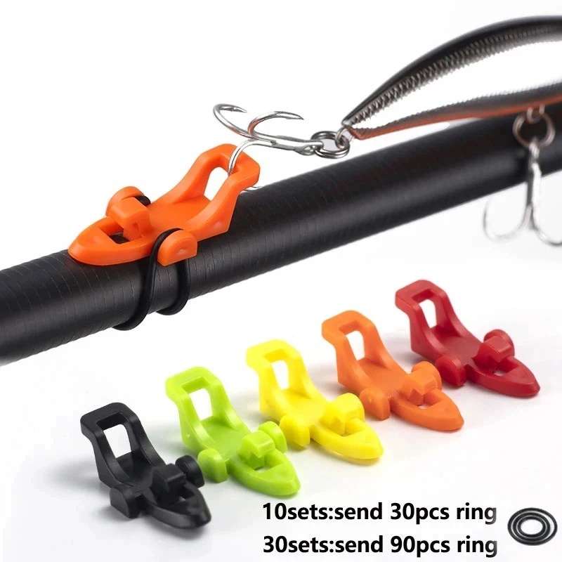 Fishing Hook Jig - 10-20sets Fishing Rod Pole Hook Keeper