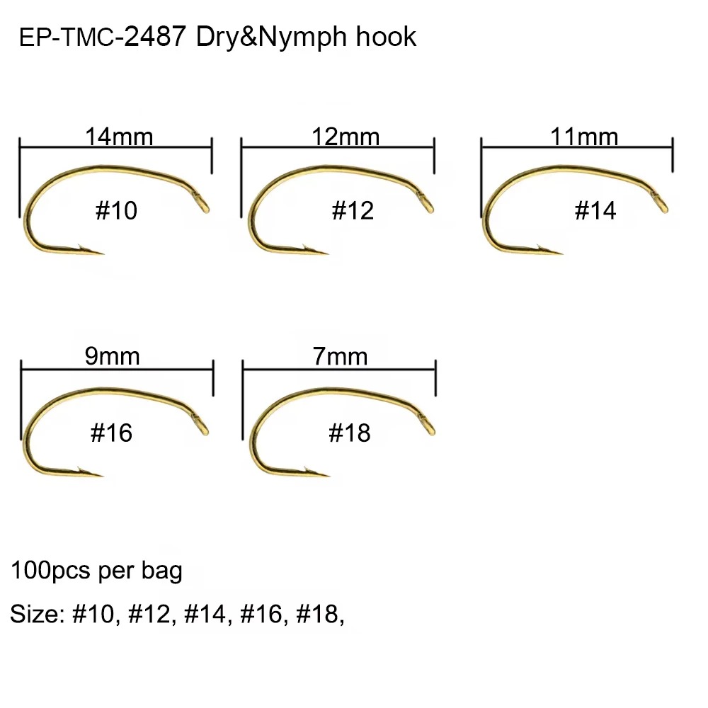 Eupheng 100pcs EP-TMC2487 Dry  - Fishing Hook Barbless review and price