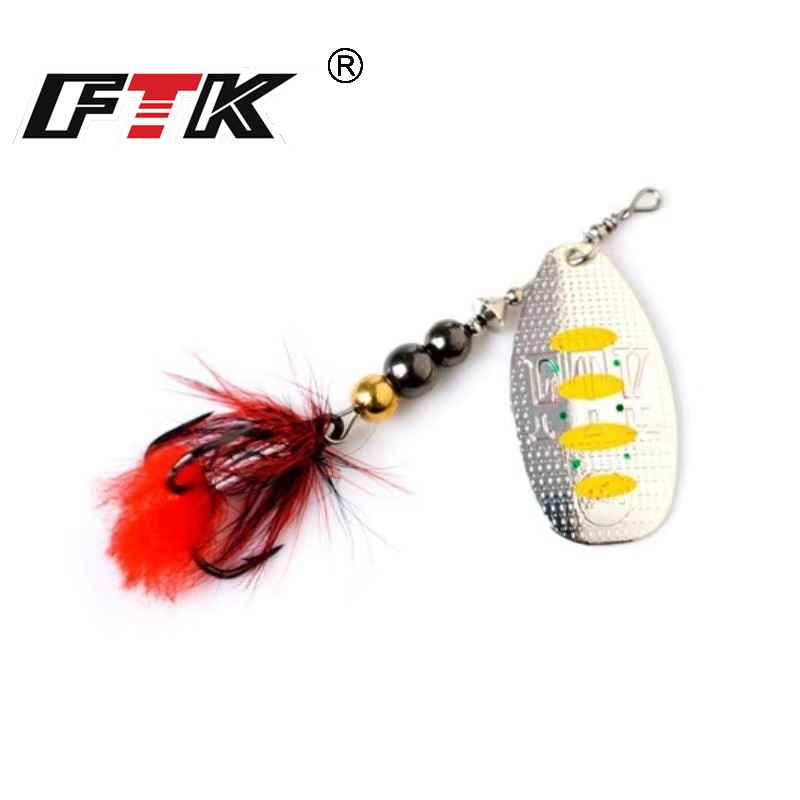 FTK Metal Fishing Lure Spinner - Fishing Hook Treble review and price