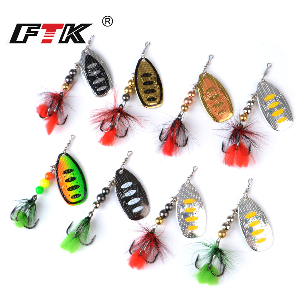 FTK Metal Fishing Lure Spinner - Fishing Hook Treble review and price