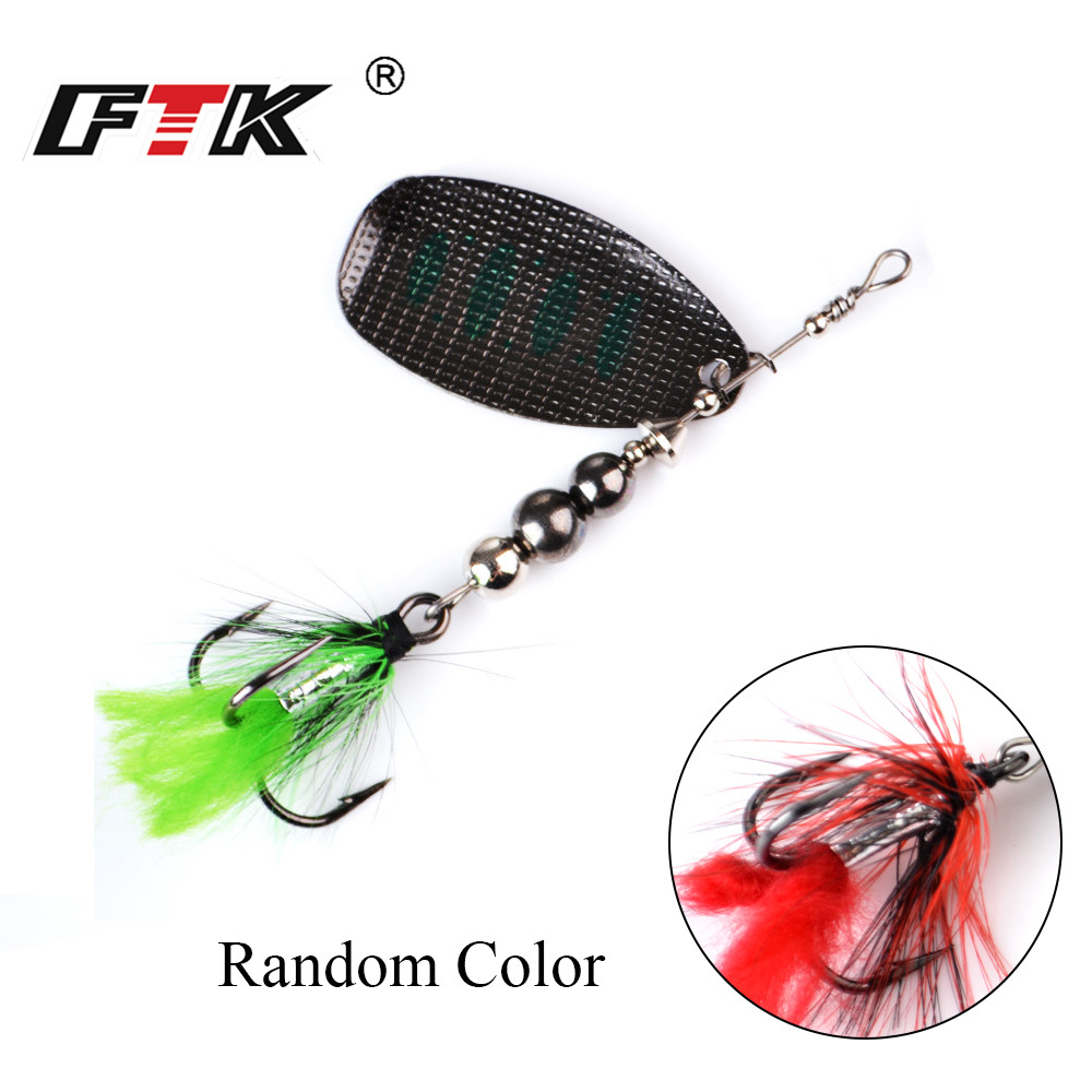 FTK Metal Fishing Lure Spinner - Fishing Hook Treble review and price