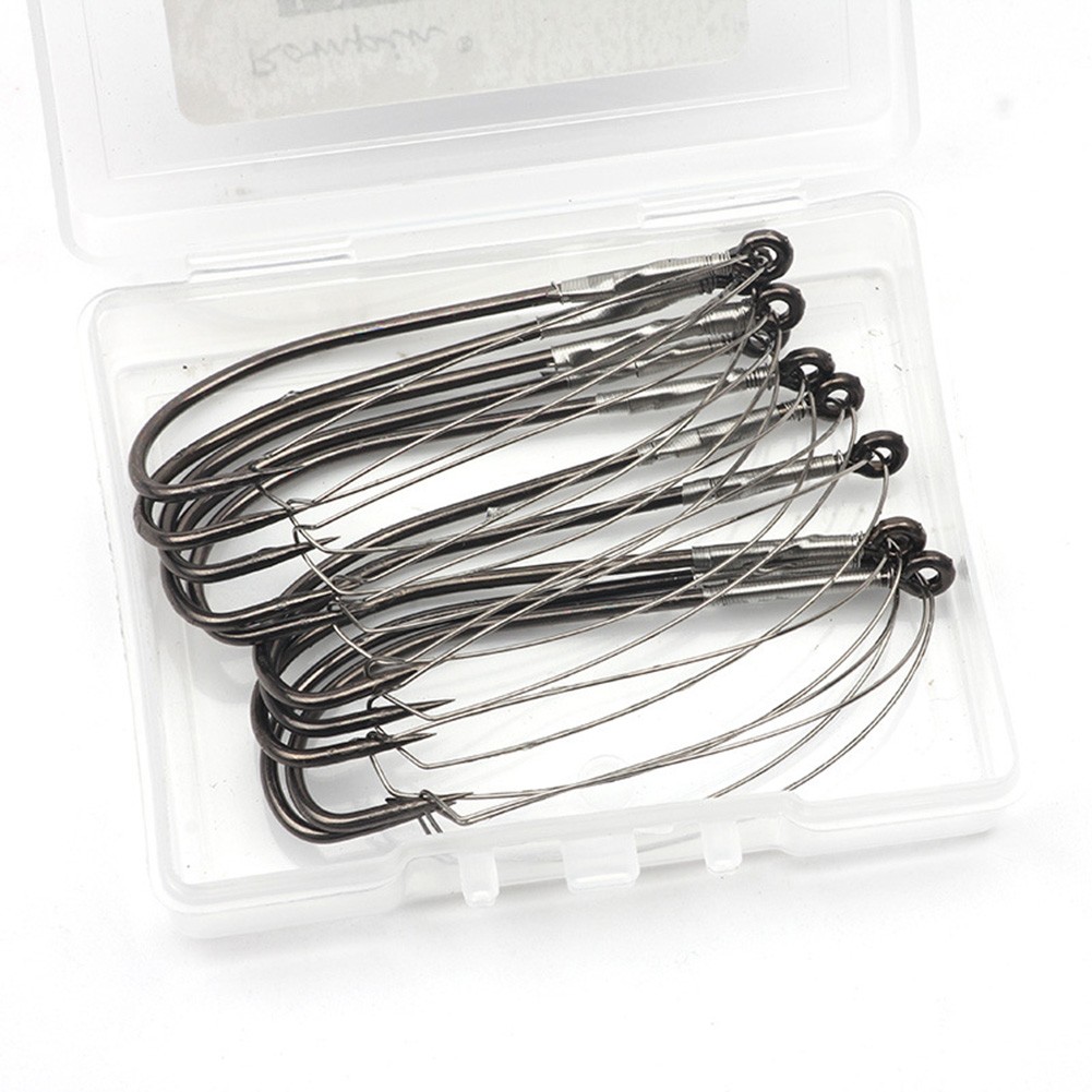 10pcs Weedless Barbed Bass Fis - Fishing Hook Weedless review and price
