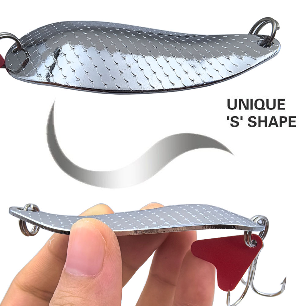 Trout Fishing Spoons Lure Silv - Fishing Hook Treble review and price