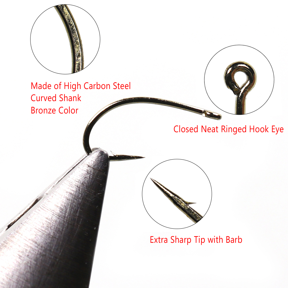 Bimoo 50/100/200PCS #12 ~ #22  - Fishing Hook Barbless review and price