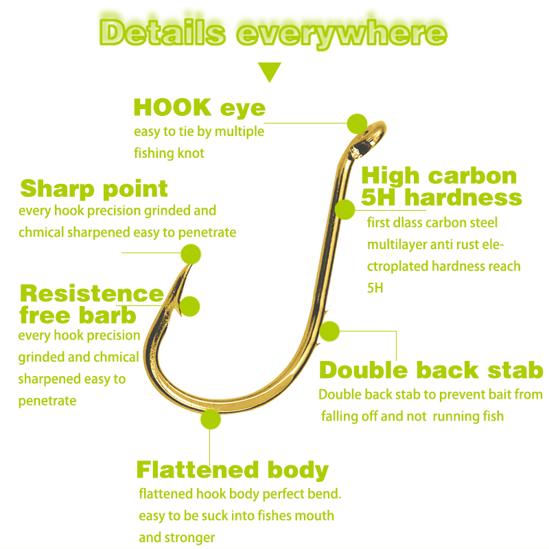 50pcs Fishing Octopus Hooks, S - Fishing Hook Circle review and price