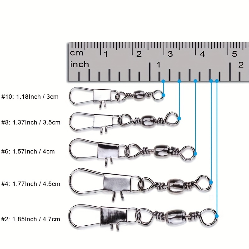 50/200pcs Barrel Snap Swivel F - Fishing Hook Offset review and price