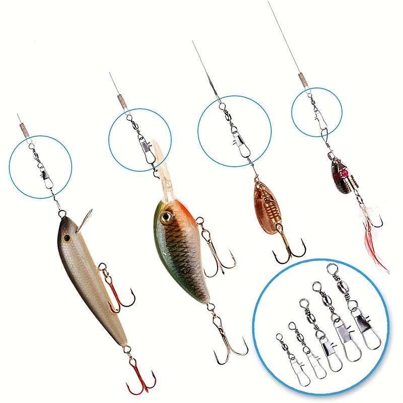 50/200pcs Barrel Snap Swivel F - Fishing Hook Offset review and price